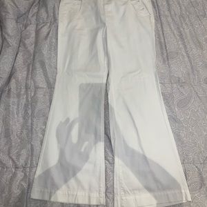 Mid rise wide leg trousers